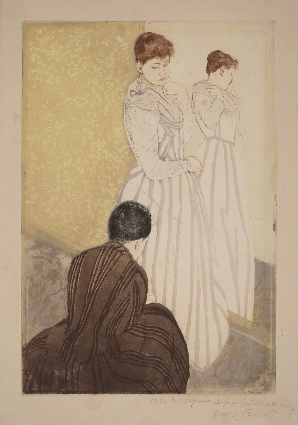 The Fitting by Mary Cassatt