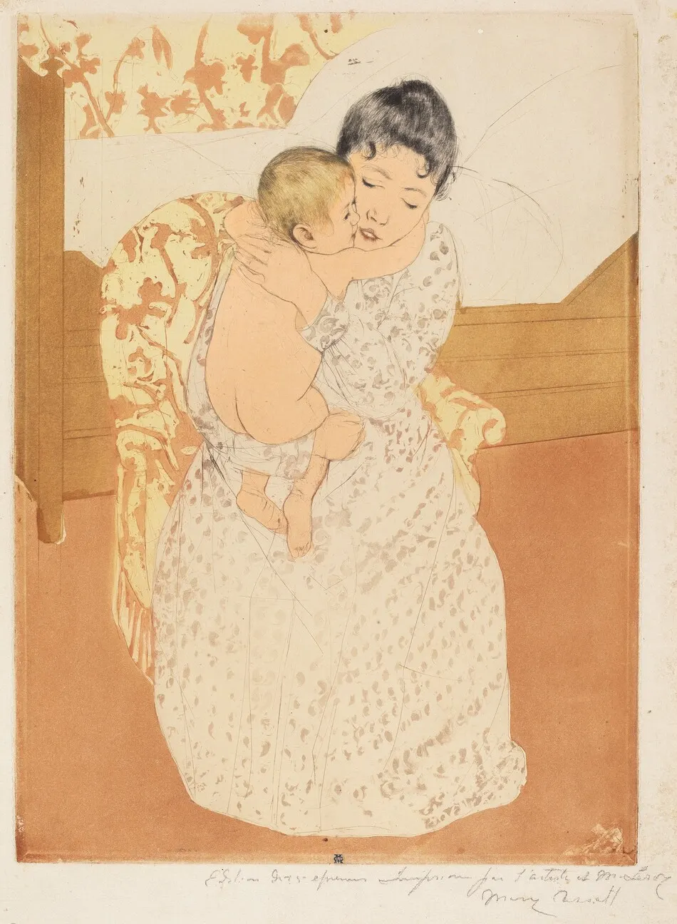Maternal Caress by Mary Cassatt