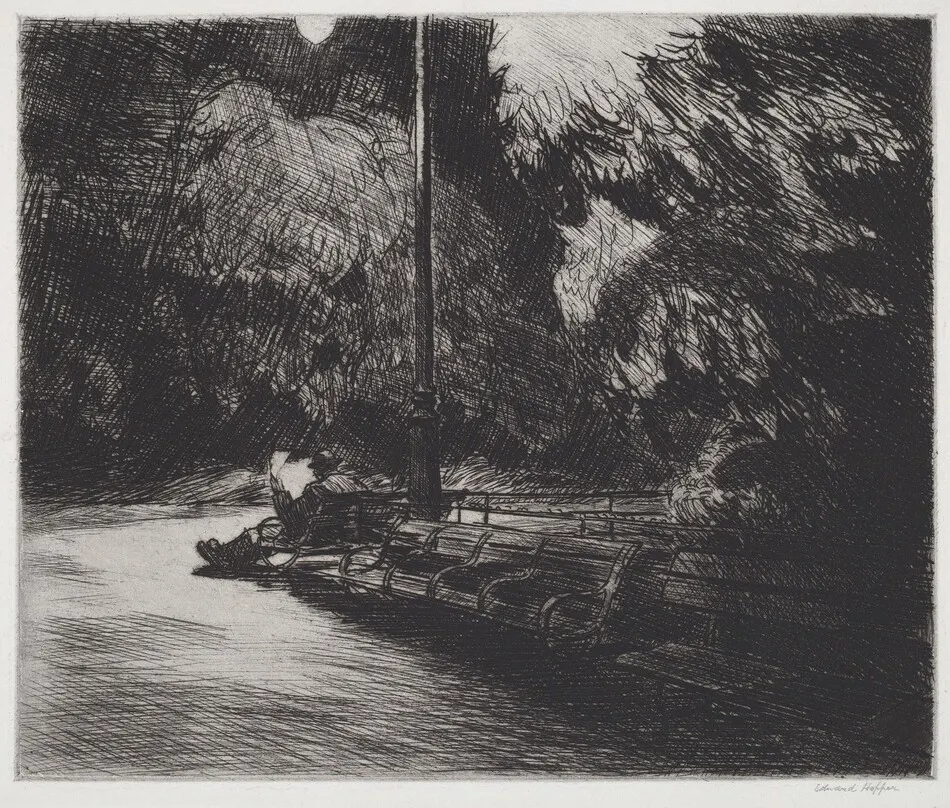 Night in the Park by Edward Hopper