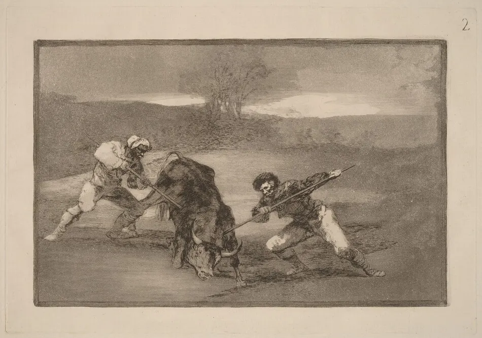 Otro modo de cazar a pie (Another Way of Hunting on Foot) by Francisco Goya
