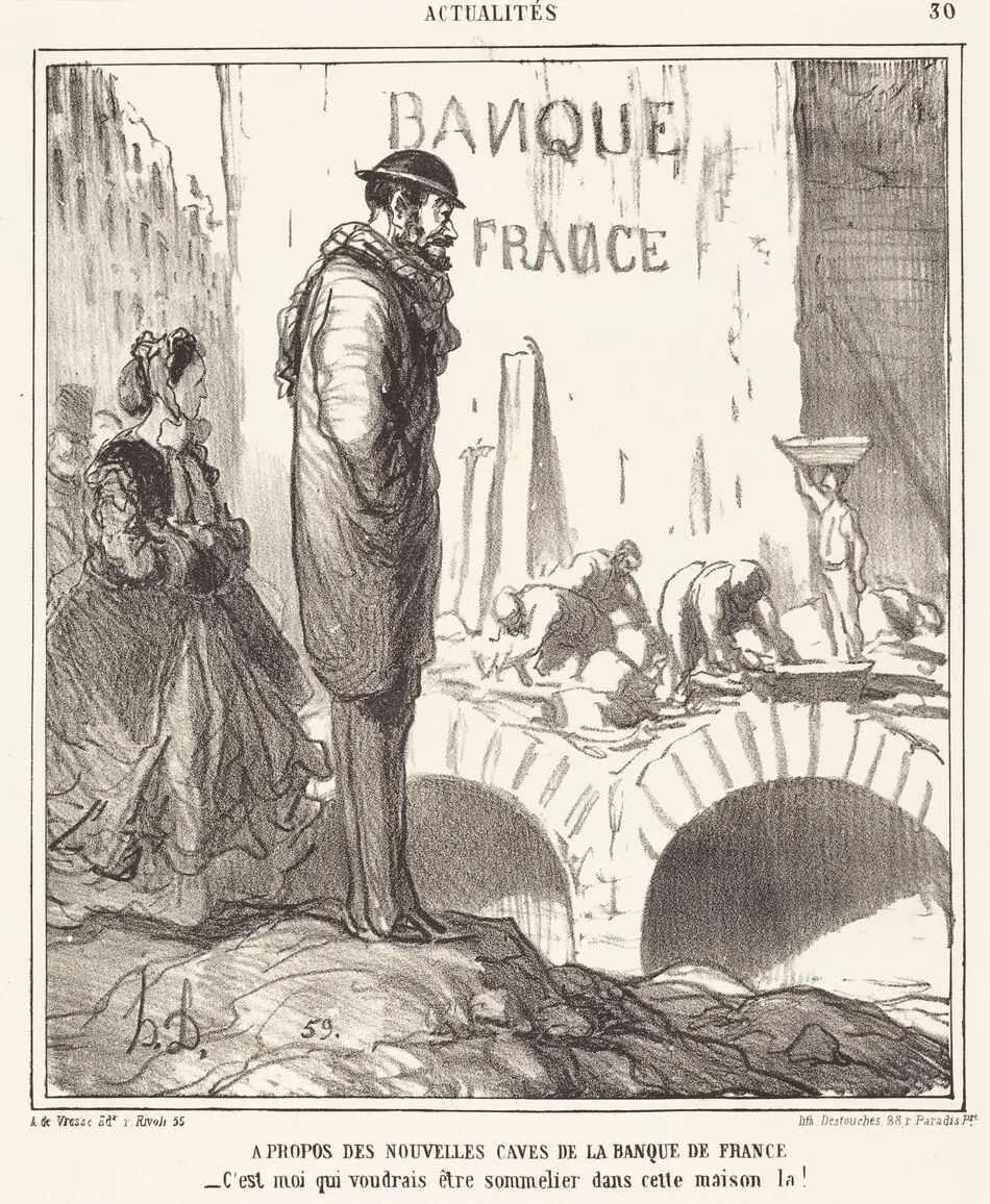 A propos des... caves de la Banque de France by Honoré Daumier