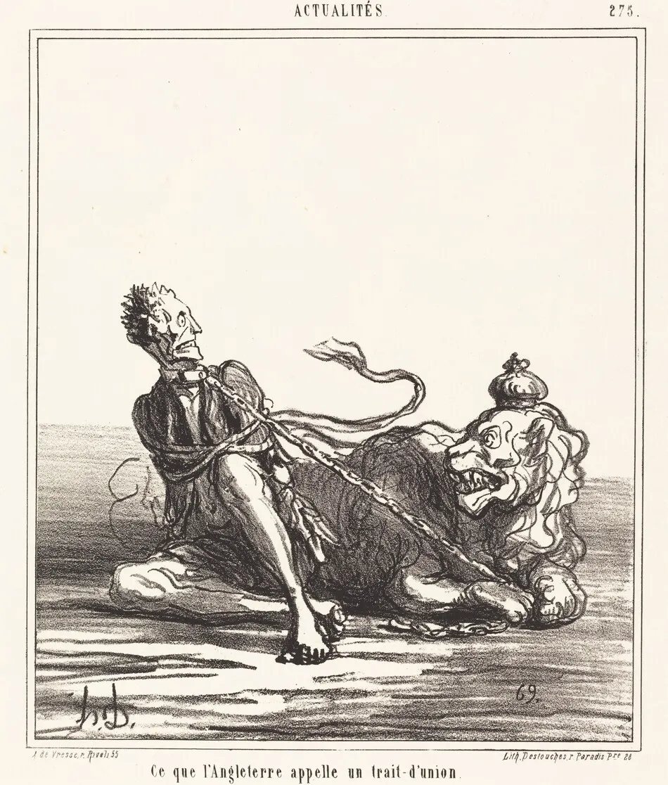 Ce que l'Angleterre appelle un trait-d'union by Honoré Daumier
