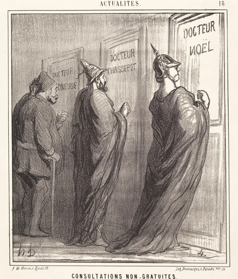 Consultations non gratuites by Honoré Daumier