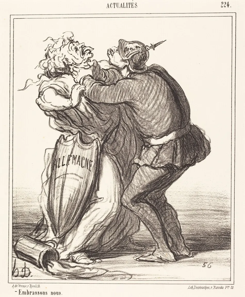 Embrassons nous by Honoré Daumier