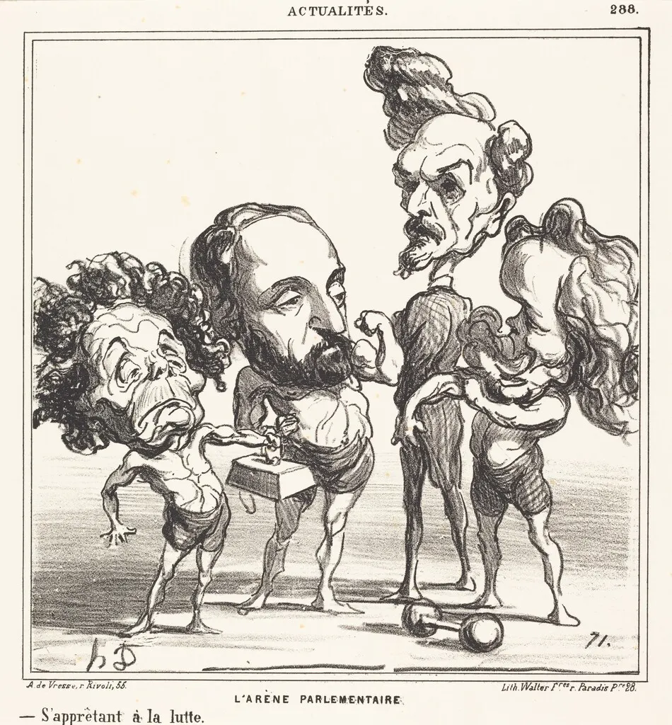 L'Arène parlementaire by Honoré Daumier
