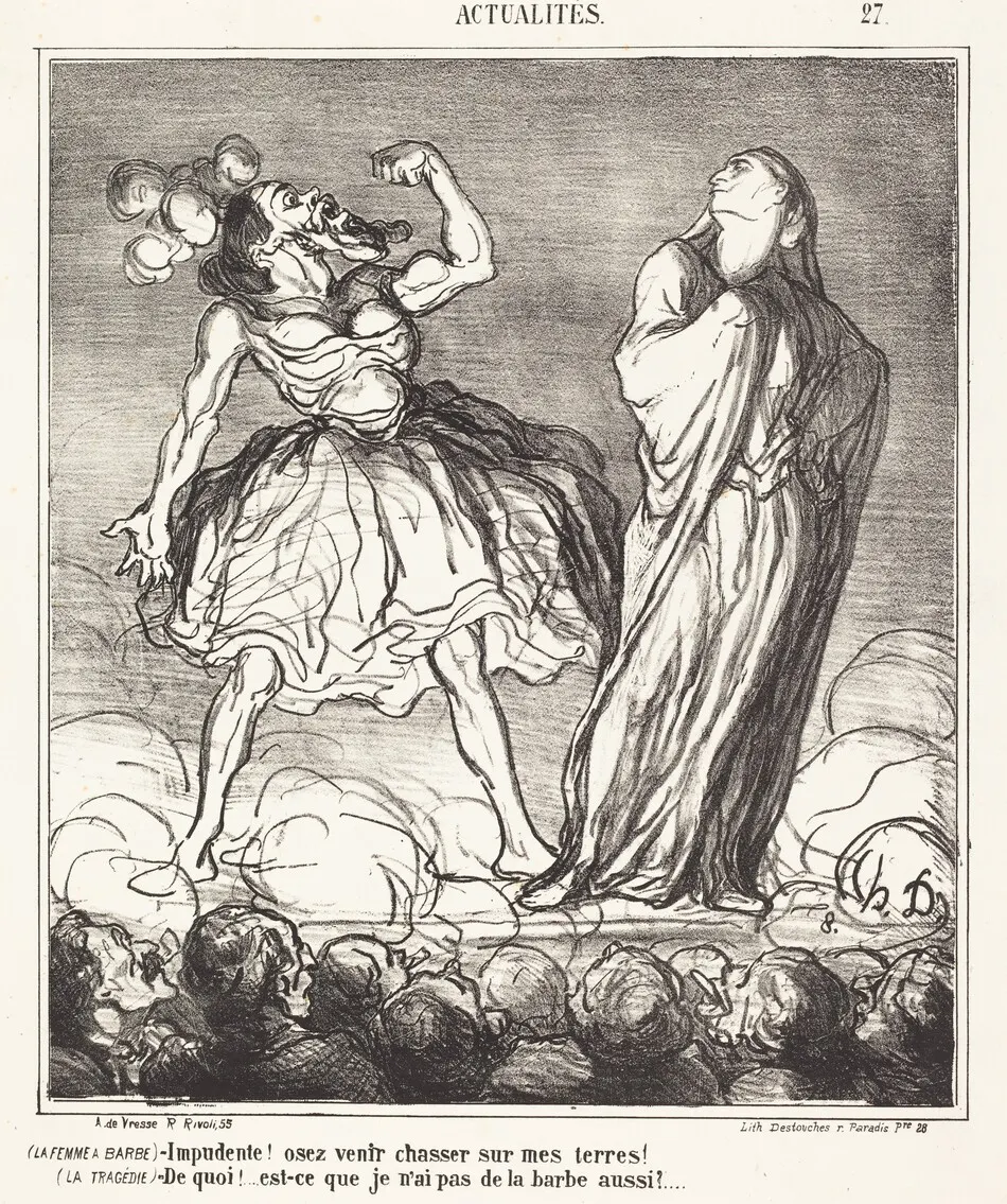 La Femme a barbe by Honoré Daumier