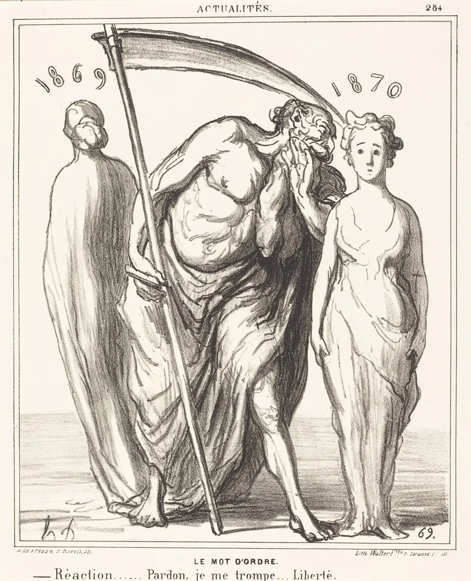 Le Mot d'ordre: Réaction... Pardon... Liberté by Honoré Daumier