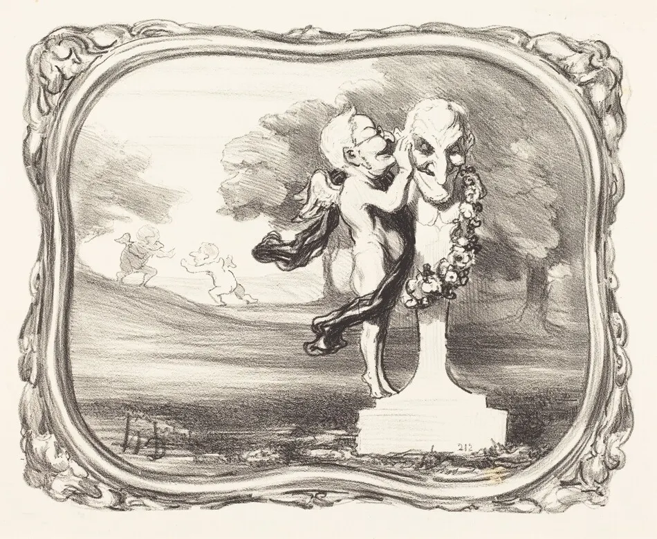 Le Secret confié au dieu faune by Honoré Daumier