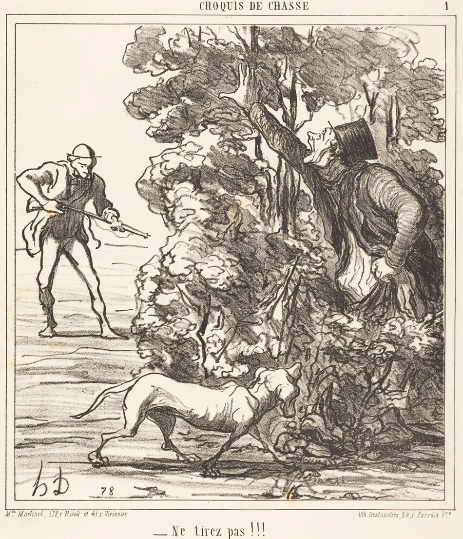 Ne tirez pas!!! by Honoré Daumier