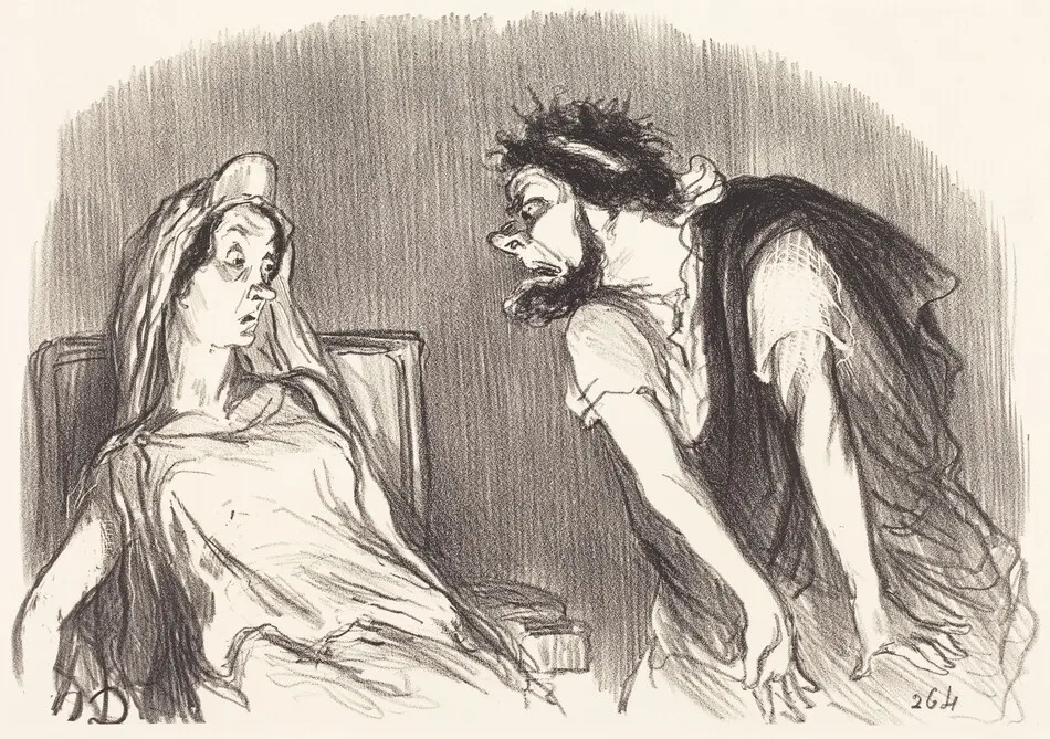 Oedipe by Honoré Daumier