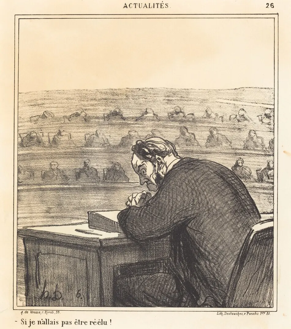 Si je n'allais pas être réélu! by Daumier, Honoré