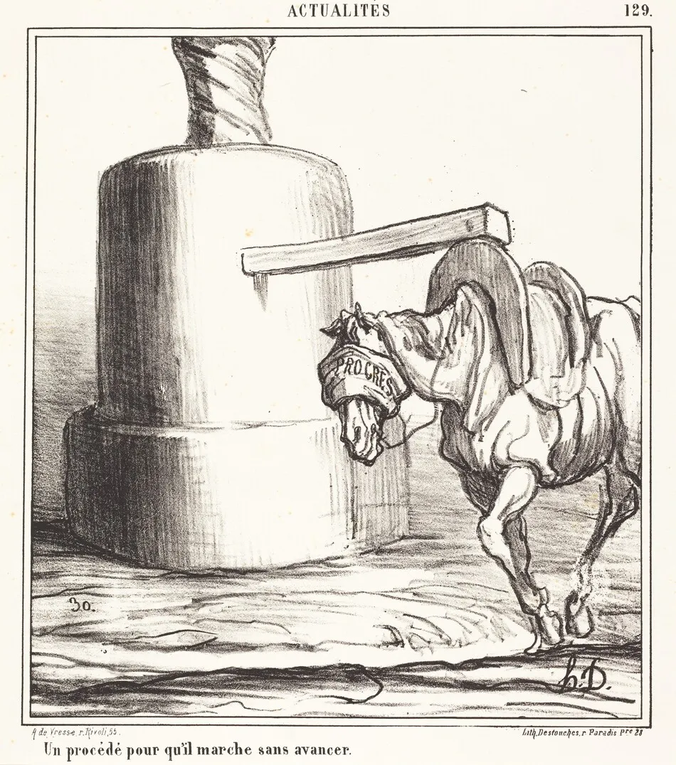Un procédé pour qu'il marche sans avancer by Daumier, Honoré
