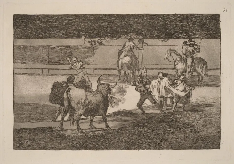 Banderillas de fuego (Banderillas with Firecrackers) by Francisco Goya