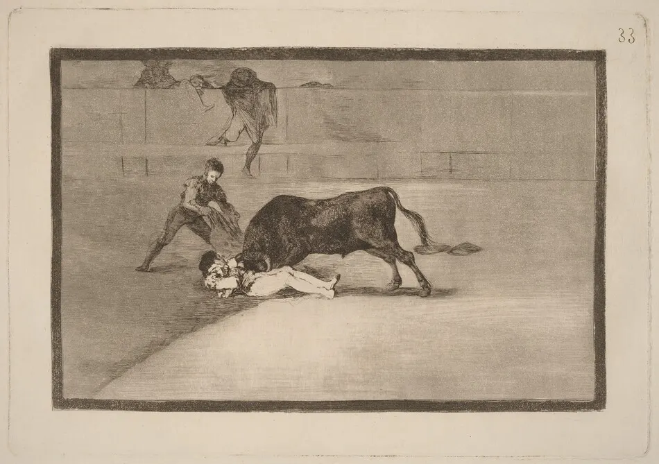 La desgraciada muerte de Pepe Illo en la plaza de Madrid (The Unlucky Death of Pepe Illo in the Ring at Madrid) by Francisco Goya