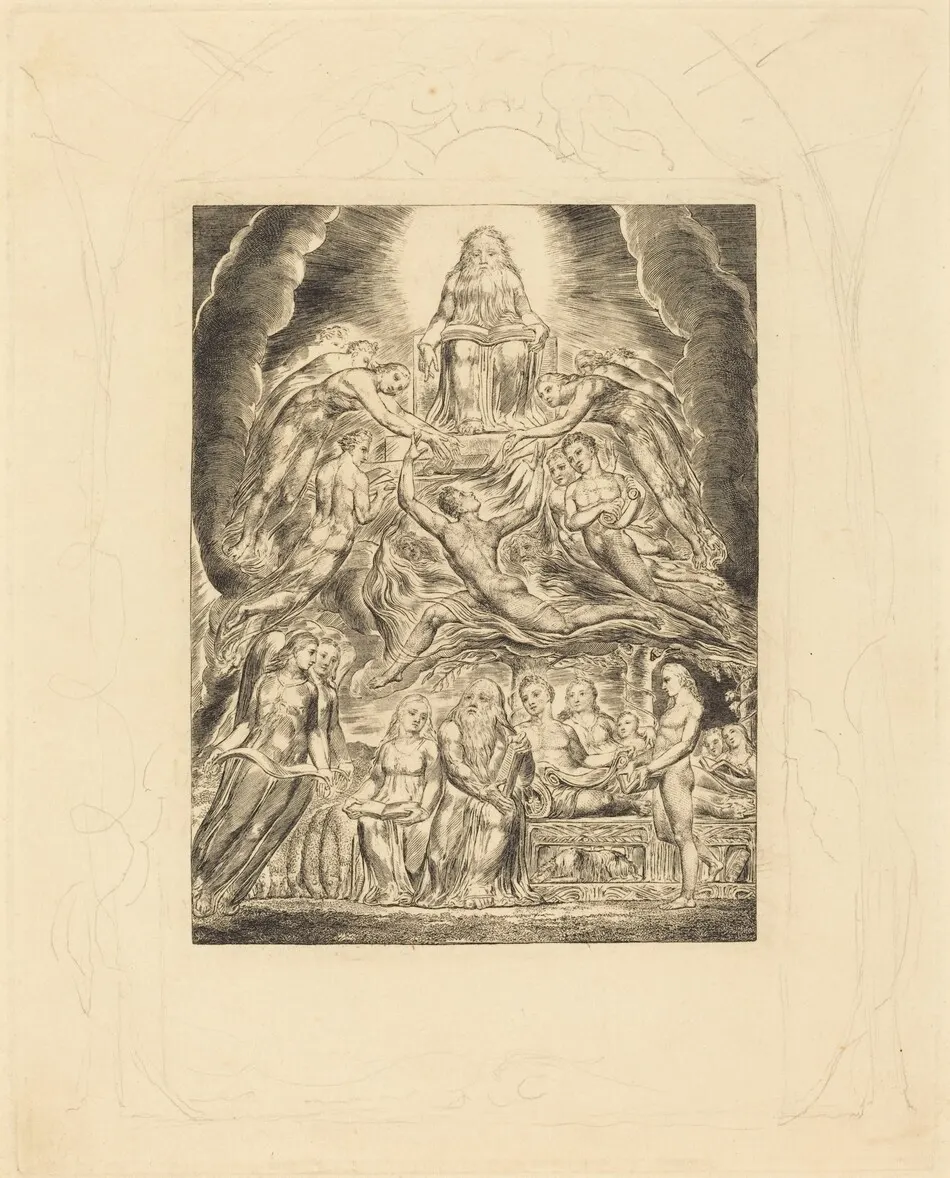 Satan Before the Throne of God by William Blake
