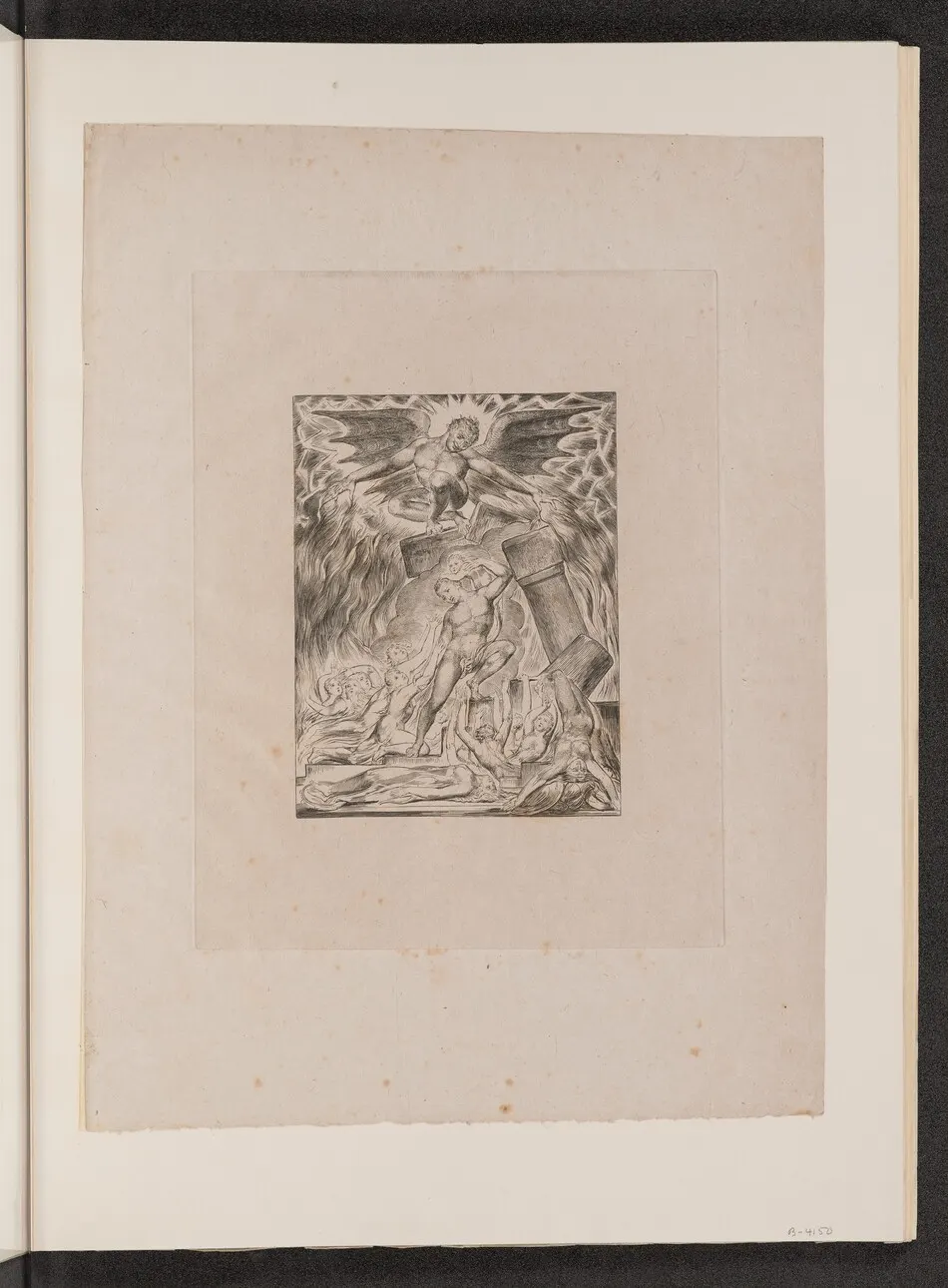 Job's Sons and Daughters Overwhelmed by Satan by William Blake