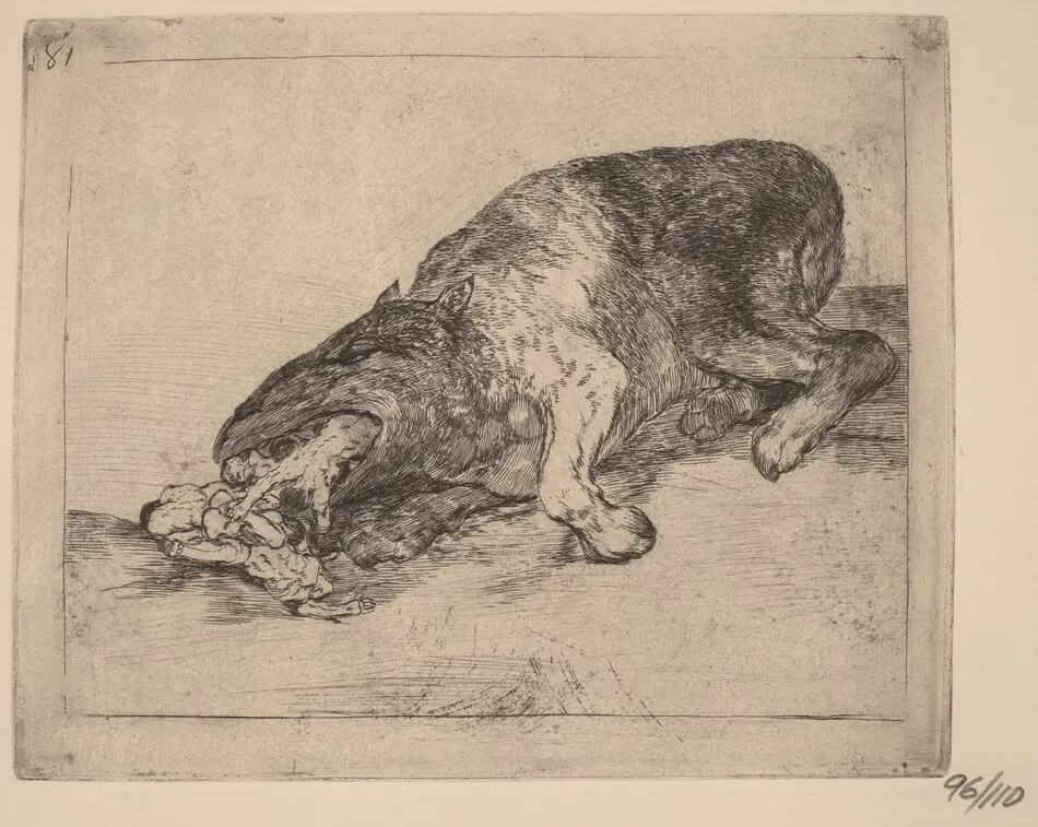 Fiero monstruo! (Fierce Monster!) by Francisco Goya