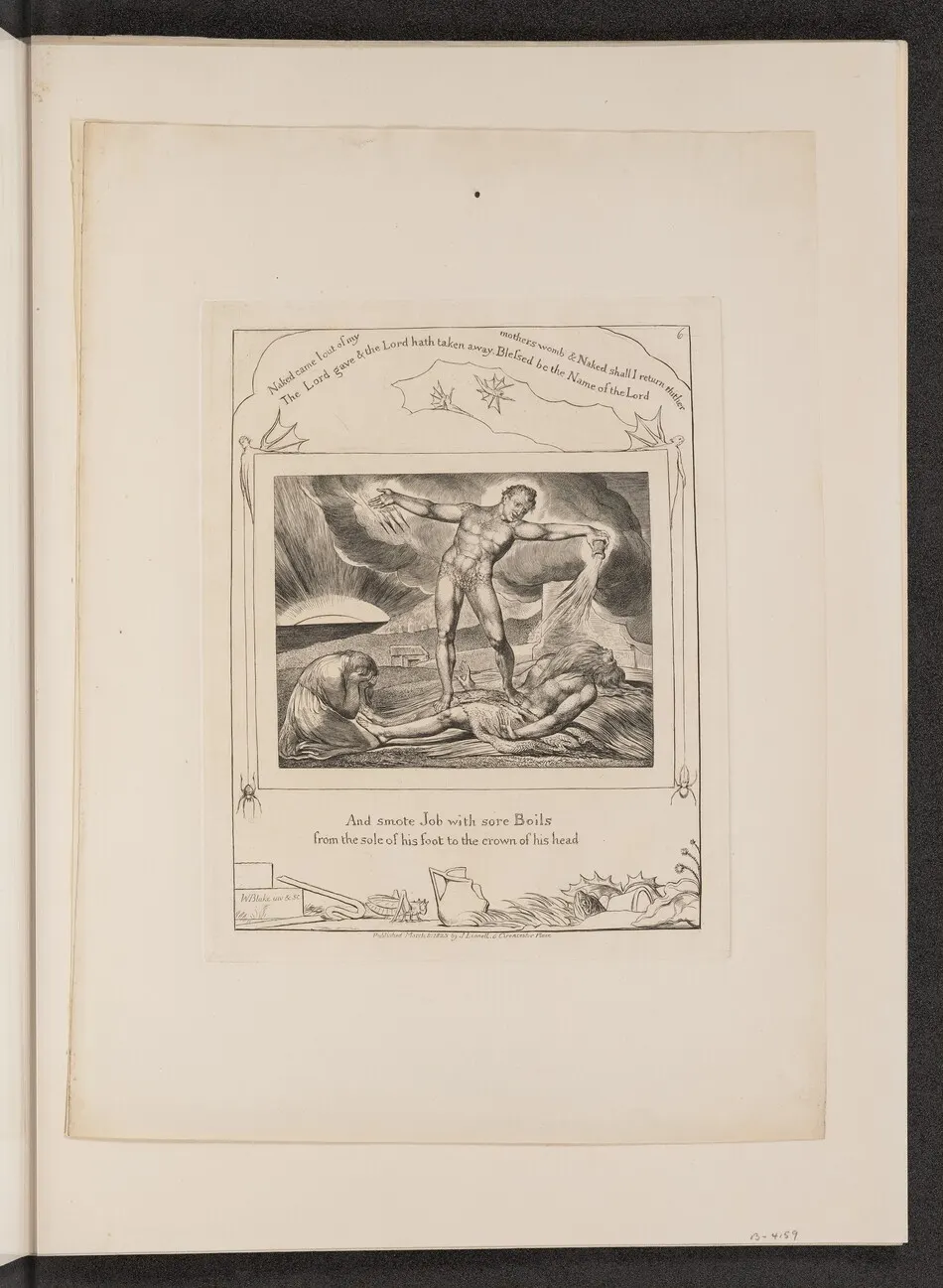 Satan Smiting Job with Boils by William Blake