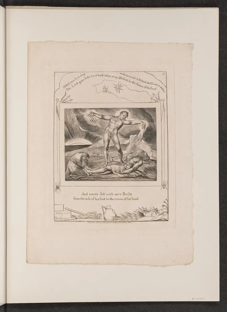 Satan Smiting Job with Boils by William Blake