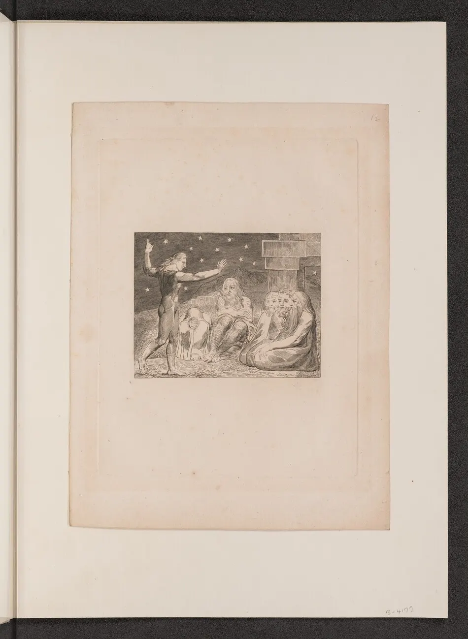 The Wrath of Elihu by William Blake