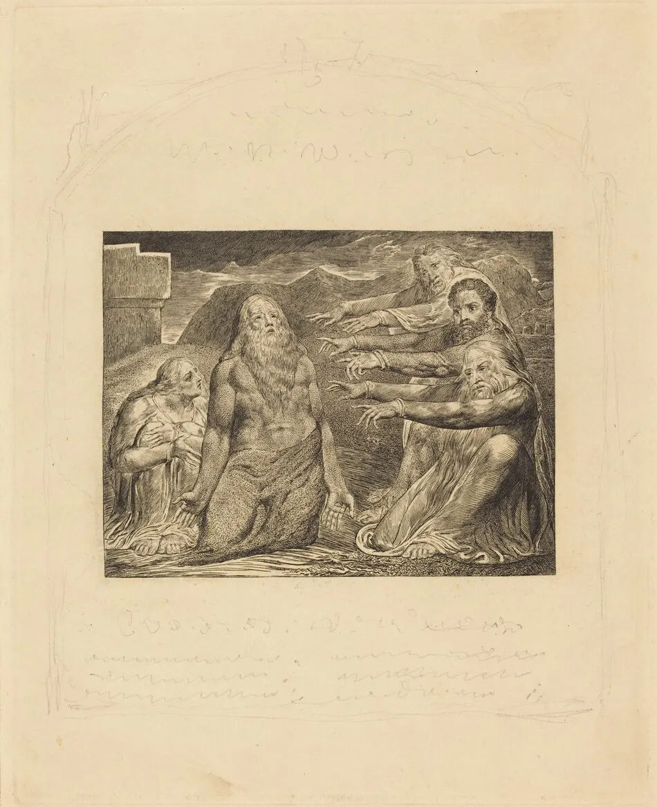 Job Rebuked by His Friends by William Blake