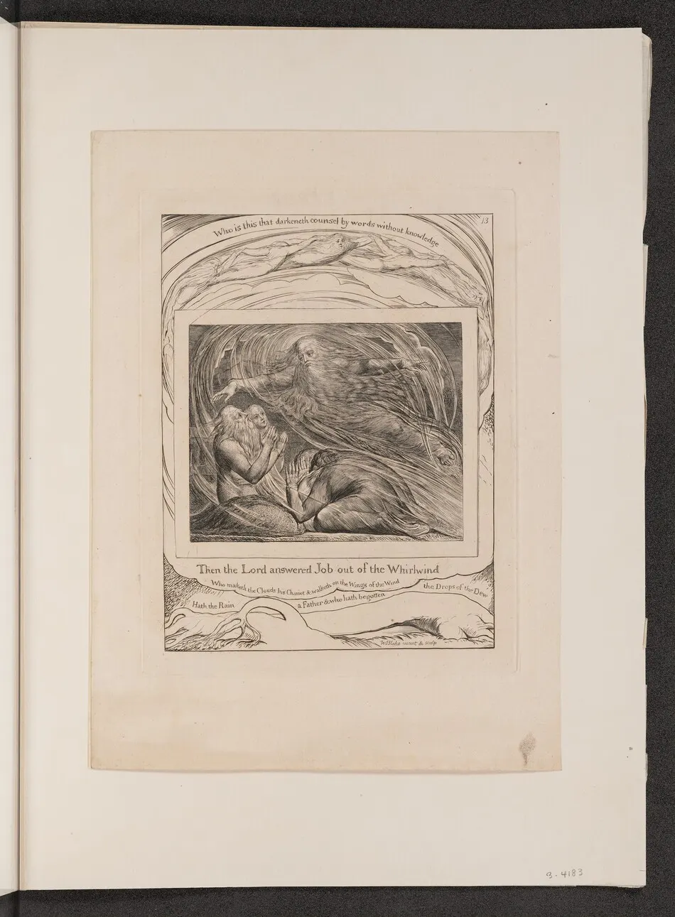 The Lord Answering Job out of the Whirlwind by William Blake
