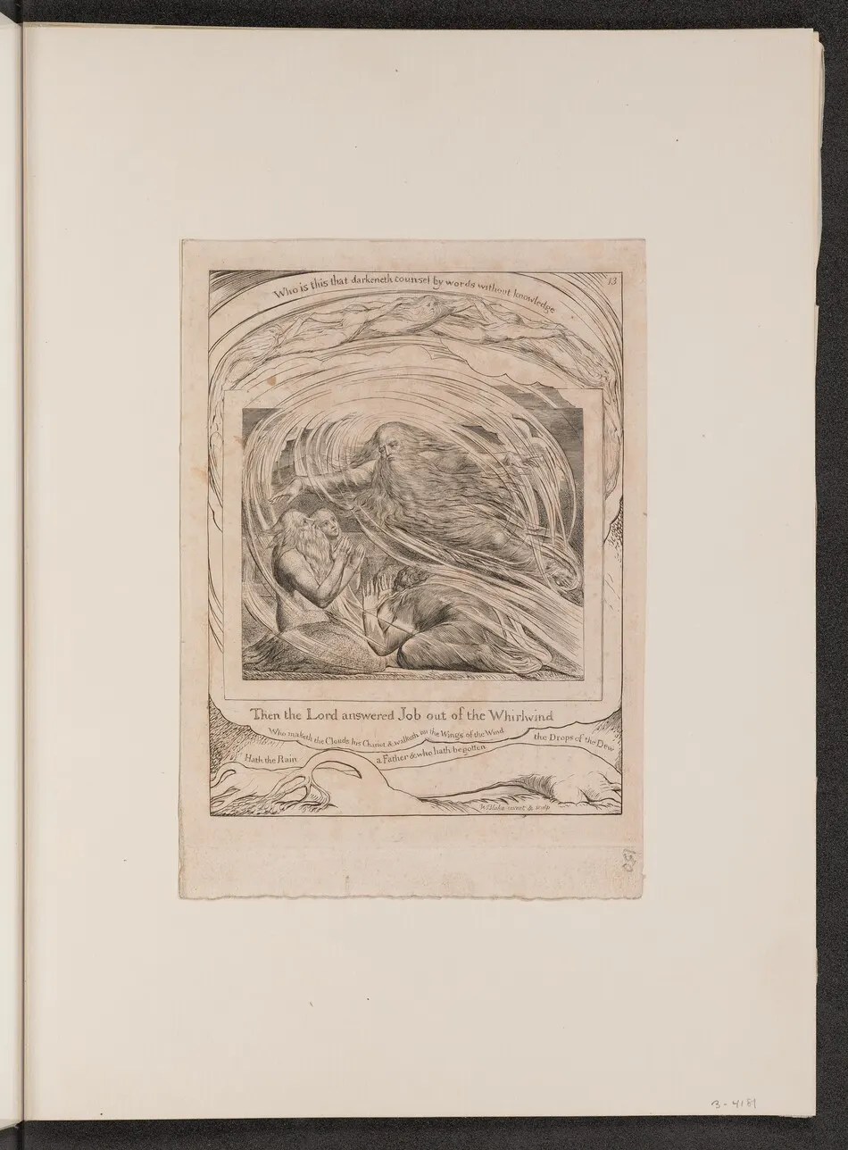 The Lord Answering Job out of the Whirlwind by William Blake
