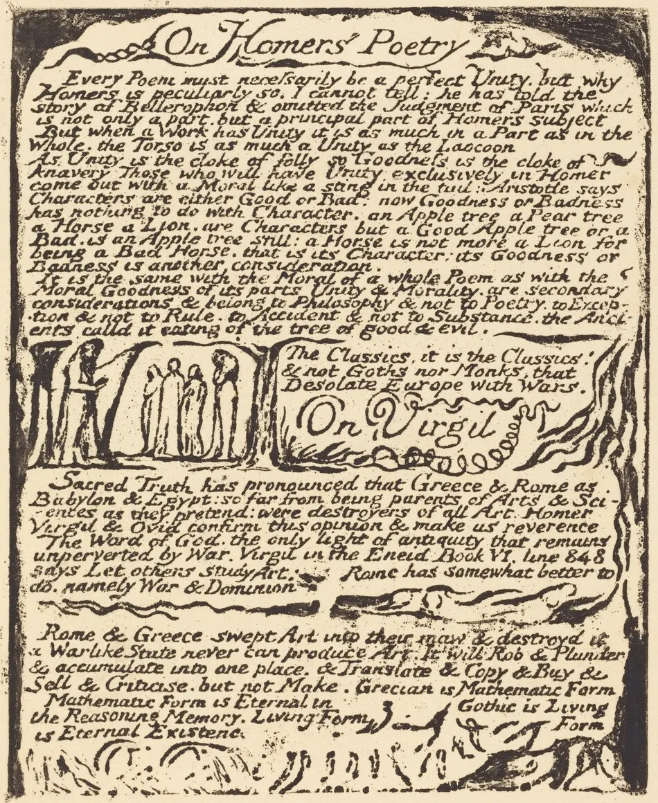 On Homer's Poetry (and) On Virgil by William Blake