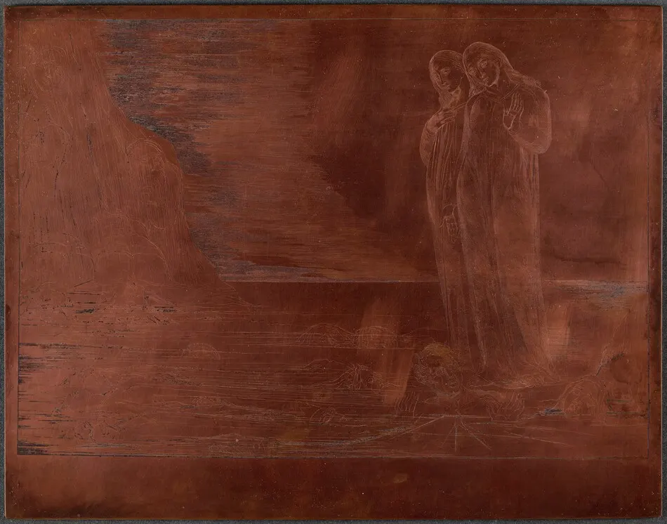 The Circle of the Traitors; Dante's Foot Striking Bocca degli Abbate by William Blake