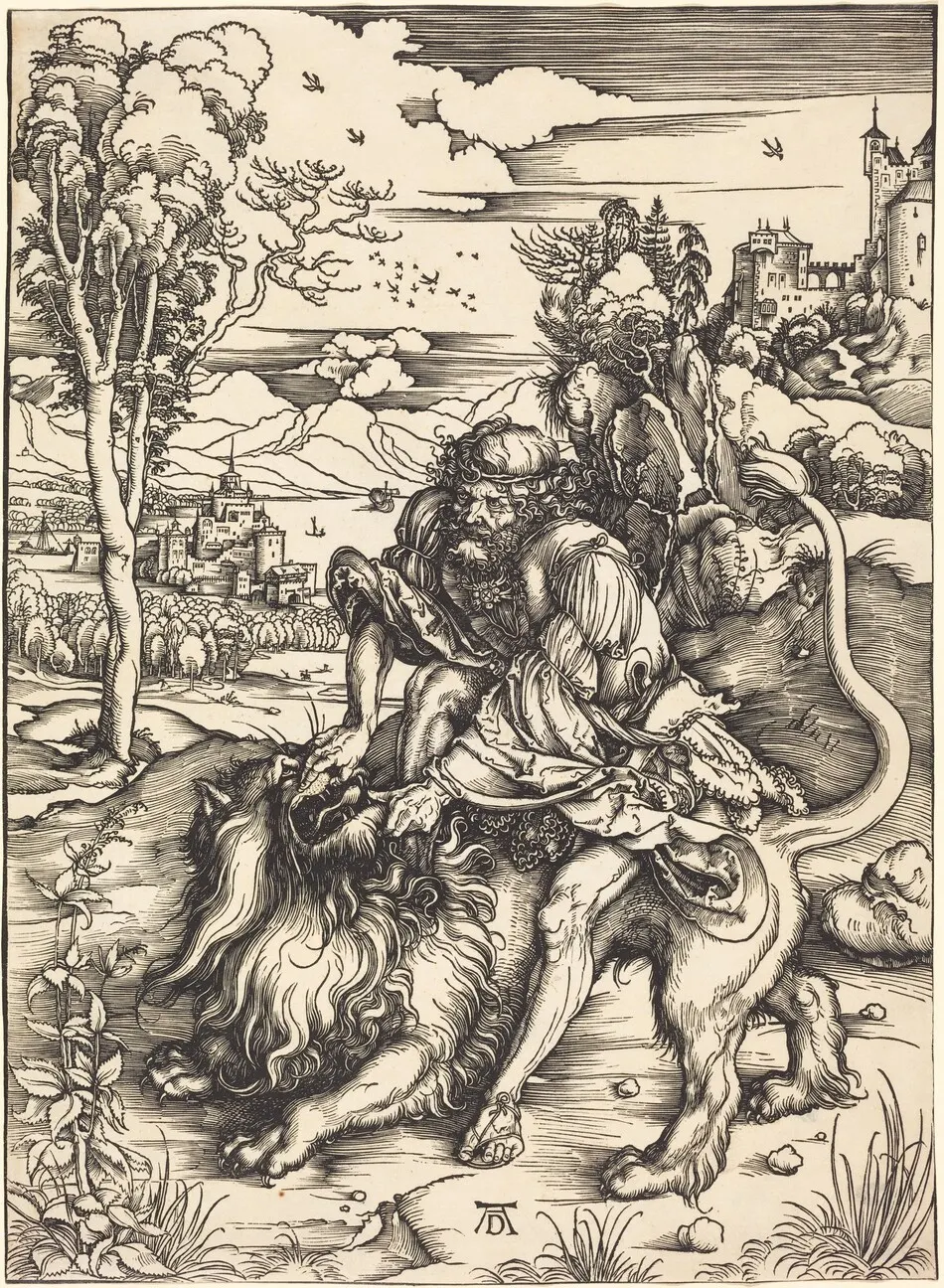 Samson Fighting with the Lion by Albrecht Dürer