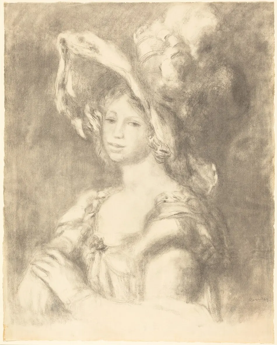 Bust of a Young Woman (Jeune femme en buste) by Auguste Renoir