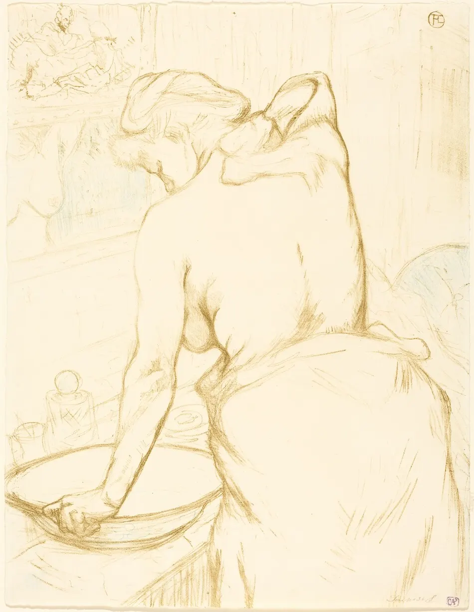 Woman Washing Herself (Femme qui se lave) by Henri de Toulouse-Lautrec