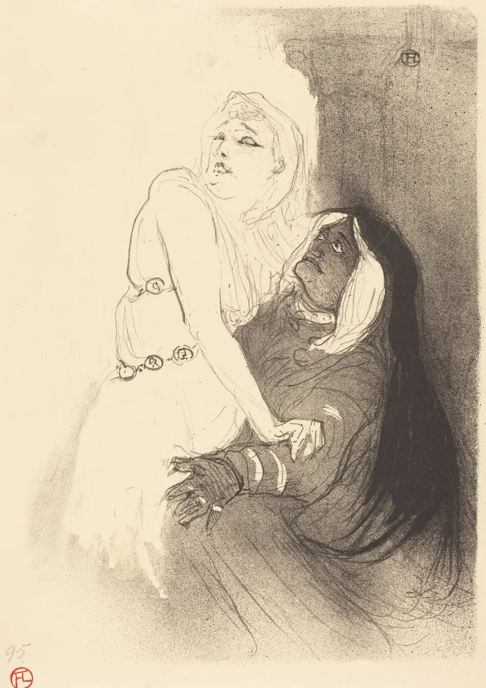 At the Renaissance: Sarah Bernhardt in "Phedre" (A la Renaissance: Sarah Bernhardt dans "Phèdre") by Henri de Toulouse-Lautrec