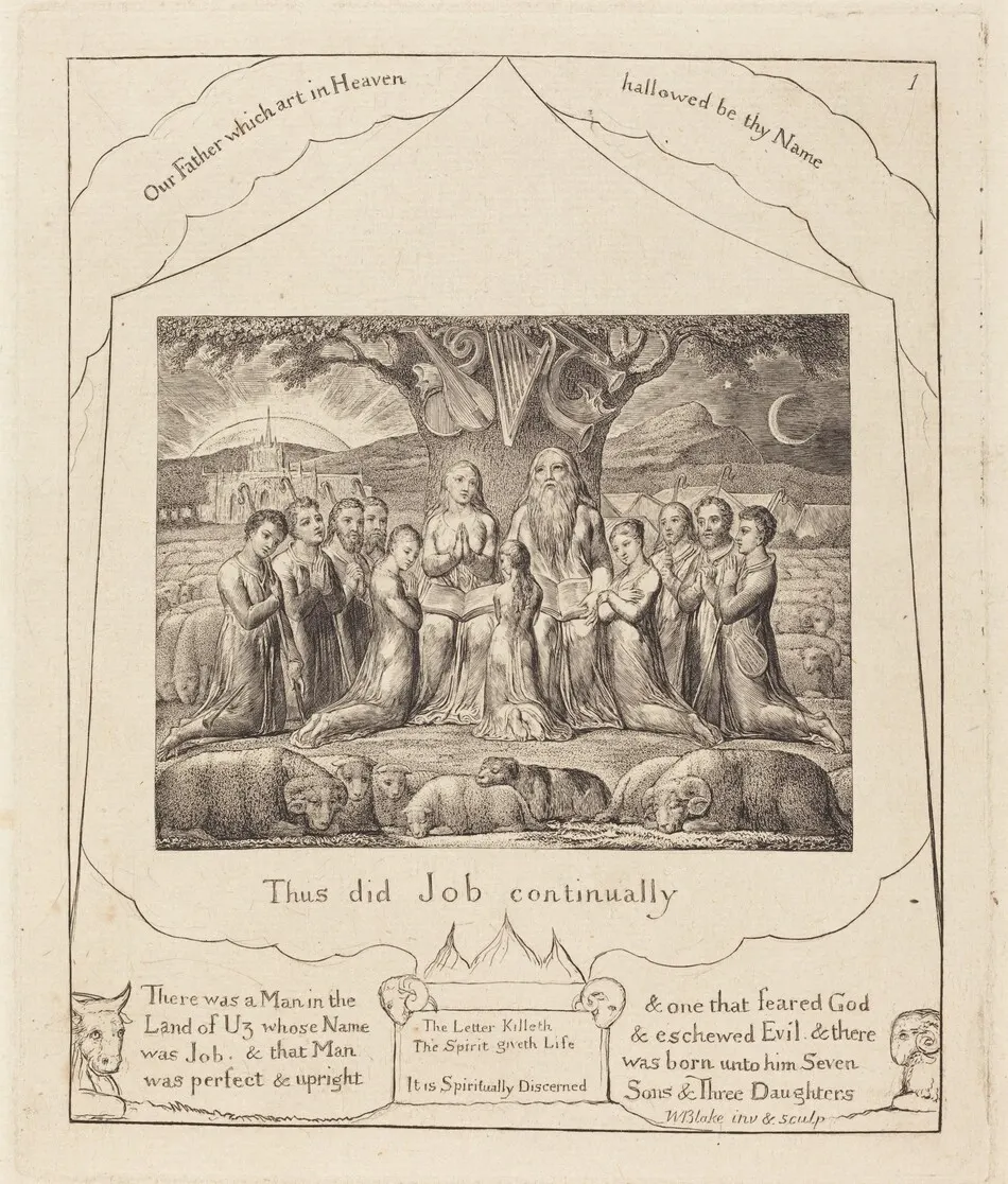 Job and His Family by William Blake