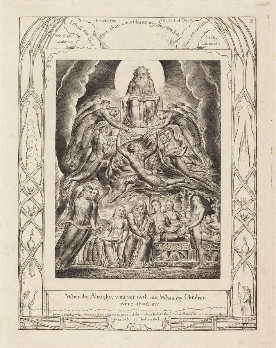 Satan Before the Throne of God by William Blake