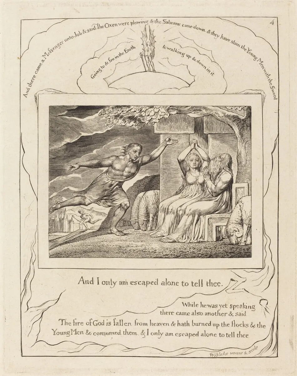 The Messengers Tell Job of His Misfortunes by William Blake