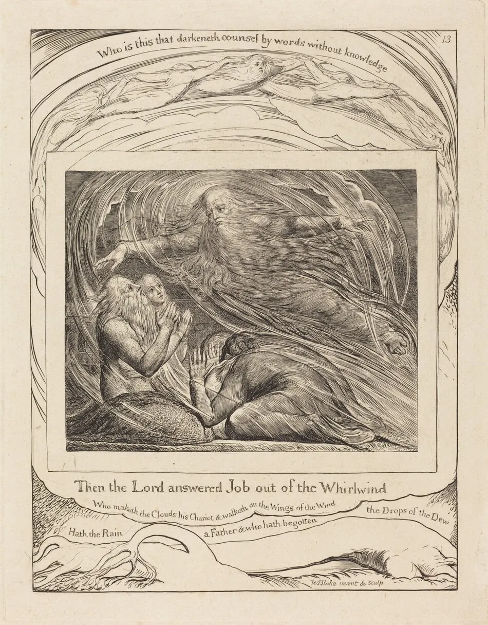 The Lord Answering Job out of the Whirlwind by William Blake
