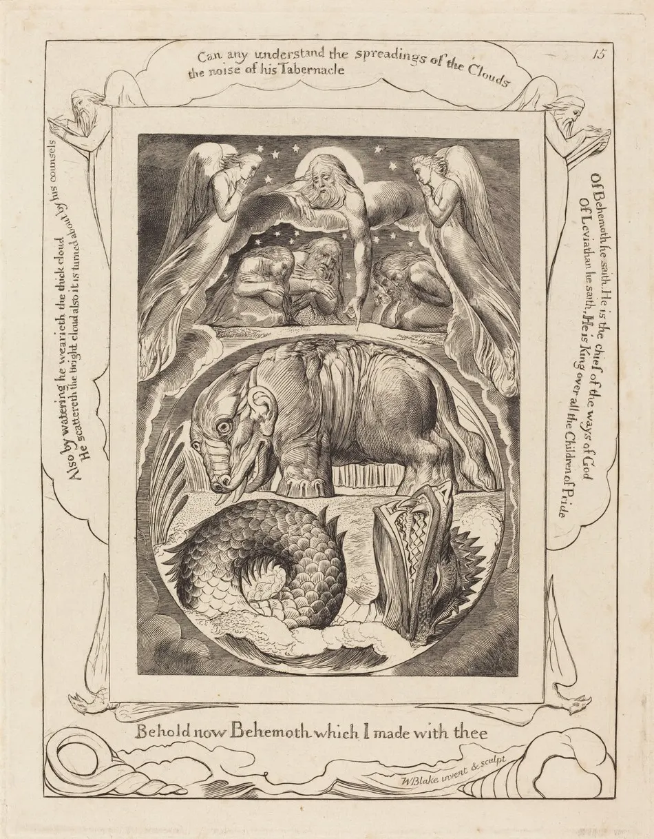 Behemoth and Leviathan by William Blake