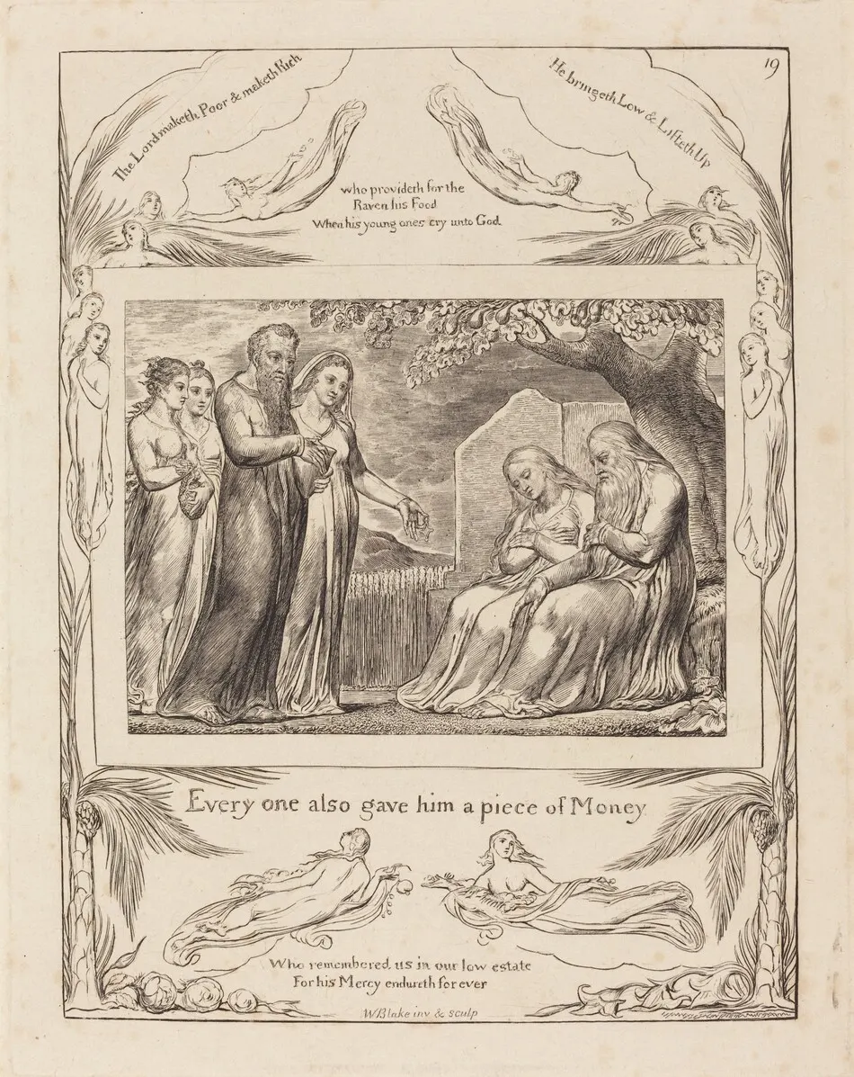 Job Accepting Charity by William Blake