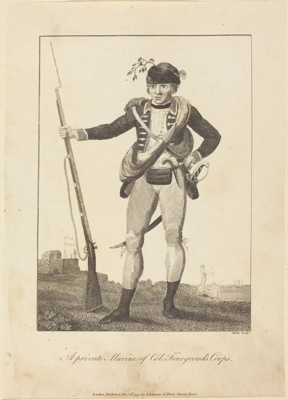 A private Marine of Col. Fourgeoud's Corps by William Blake