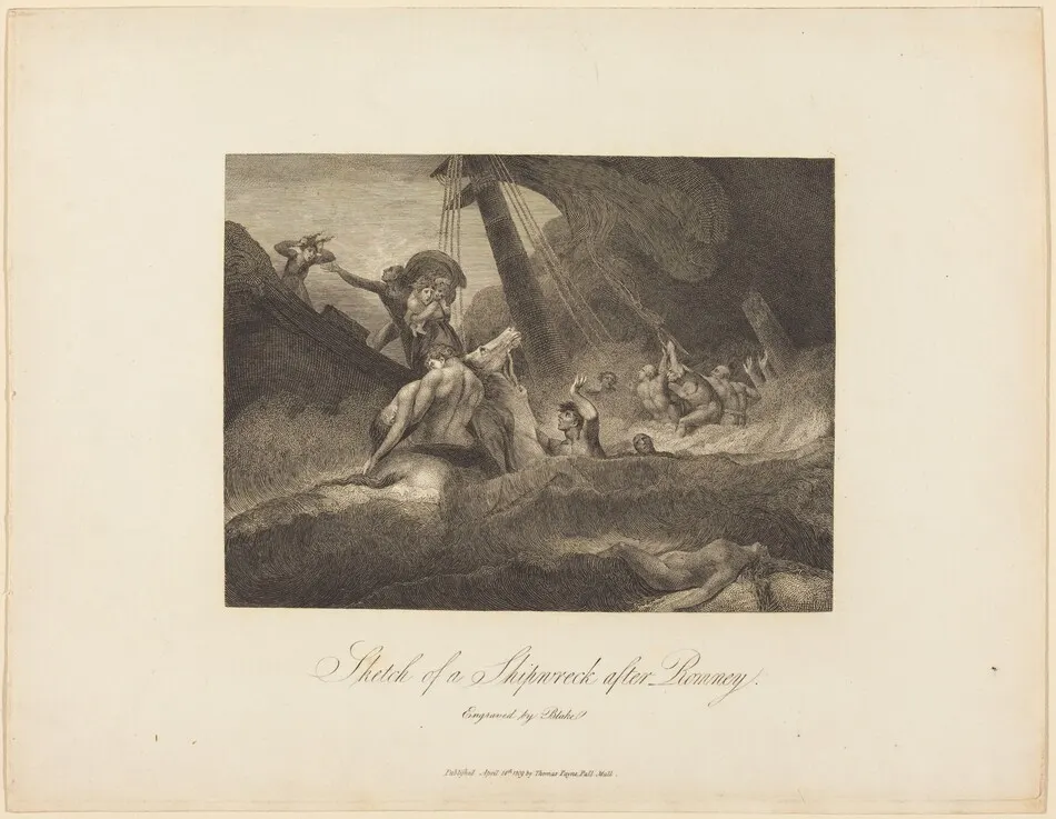 Sketch of a Shipwreck by William Blake