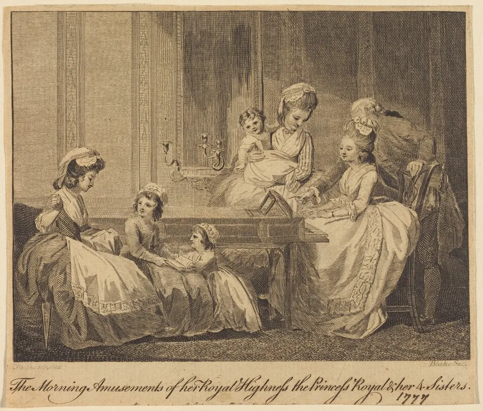 The Morning Amusements of her Royal Highness by William Blake