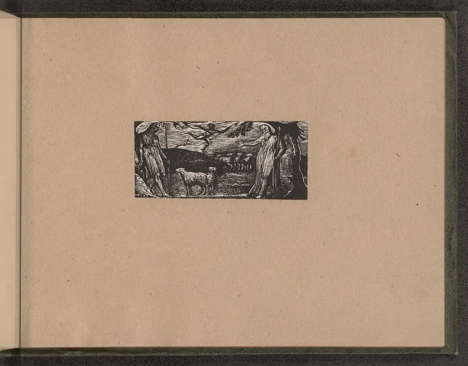 Thenot Remonstrates with Colinet, Lightfoot in Background by William Blake
