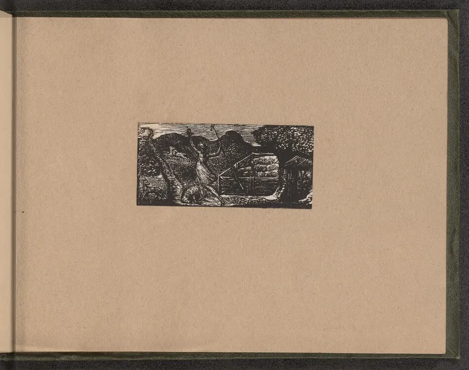 Shepherd Chases away Wolf by William Blake