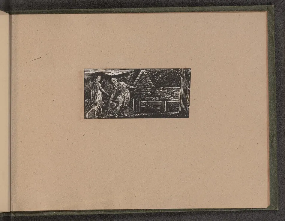 Thenot and Colinet Lead their Flocks Together by William Blake