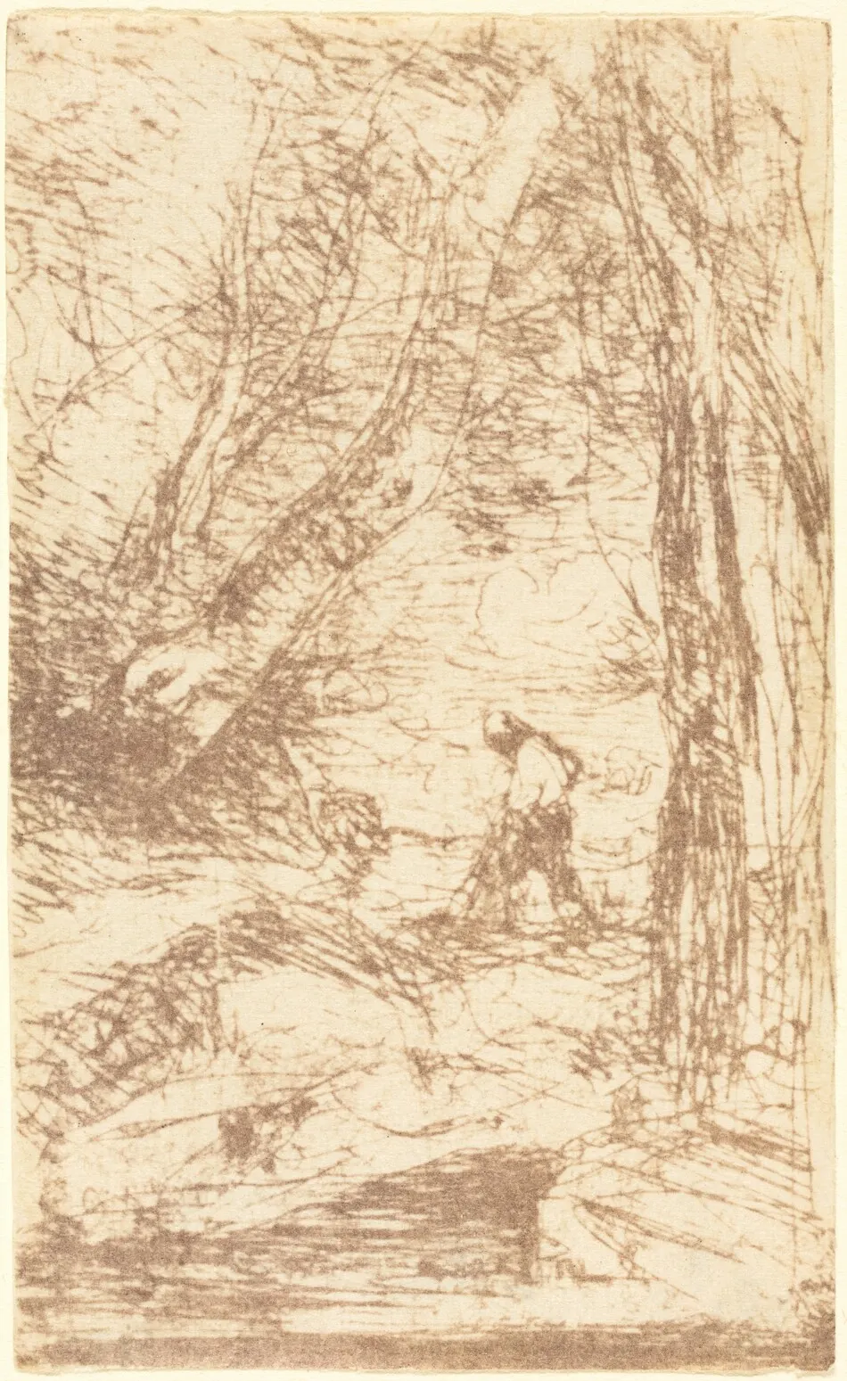 The Woodcutter of Rembrandt (Le Bucheron de Rembrandt) by Jean-Baptiste-Camille Corot
