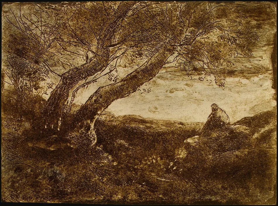 The Dreamer (Le Songeur) by Jean-Baptiste-Camille Corot