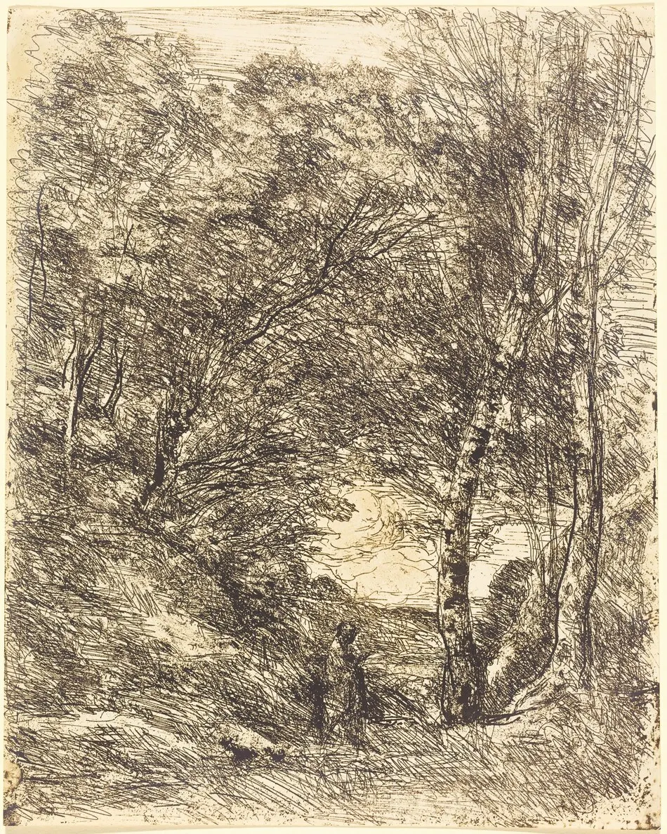 The Gardens of Horace (Les Jardins d'Horace) by Jean-Baptiste-Camille Corot