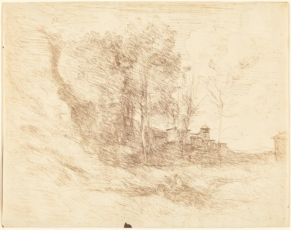 Souvenir of Ostia (Souvenir d'Ostie) by Jean-Baptiste-Camille Corot