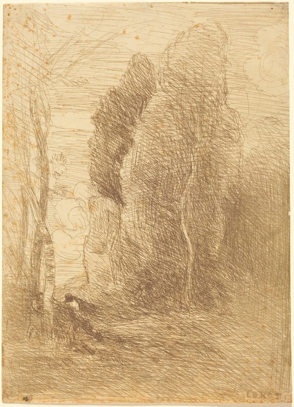 Hide-and-Seek (Cache-cache) by Jean-Baptiste-Camille Corot